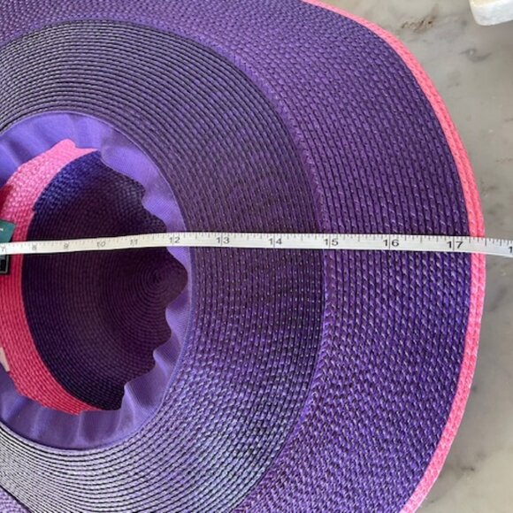 HARVE BENARD Wide Brim Sun Vintage Hat Purple Pink main image 7